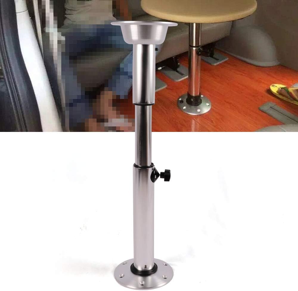 Silver Adjustable Height Table Pedestal Stand Base J5521