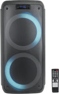 Dual 8 Inch Portable Bluetooth Speaker with Sound Activated Lights W550273