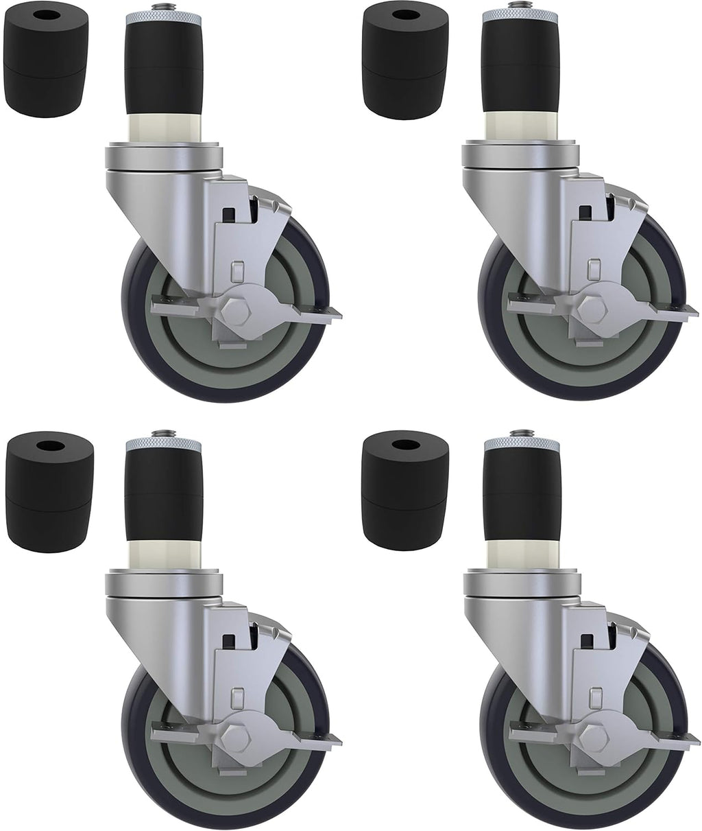 4 inch Prep Table Casters Set of 4 with Brake U320139