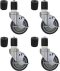 4 inch Prep Table Casters Set of 4 with Brake U320139