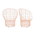 Peachy Pink Papasan Chair F92227