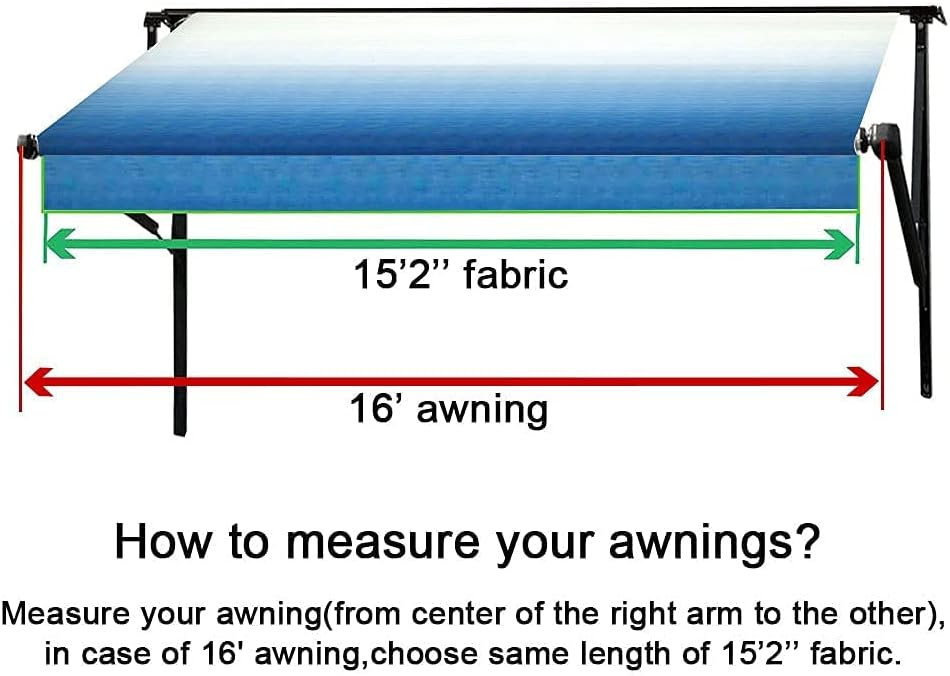 Black Shale 16 Feet Vinyl RV Awning Replacement X7653