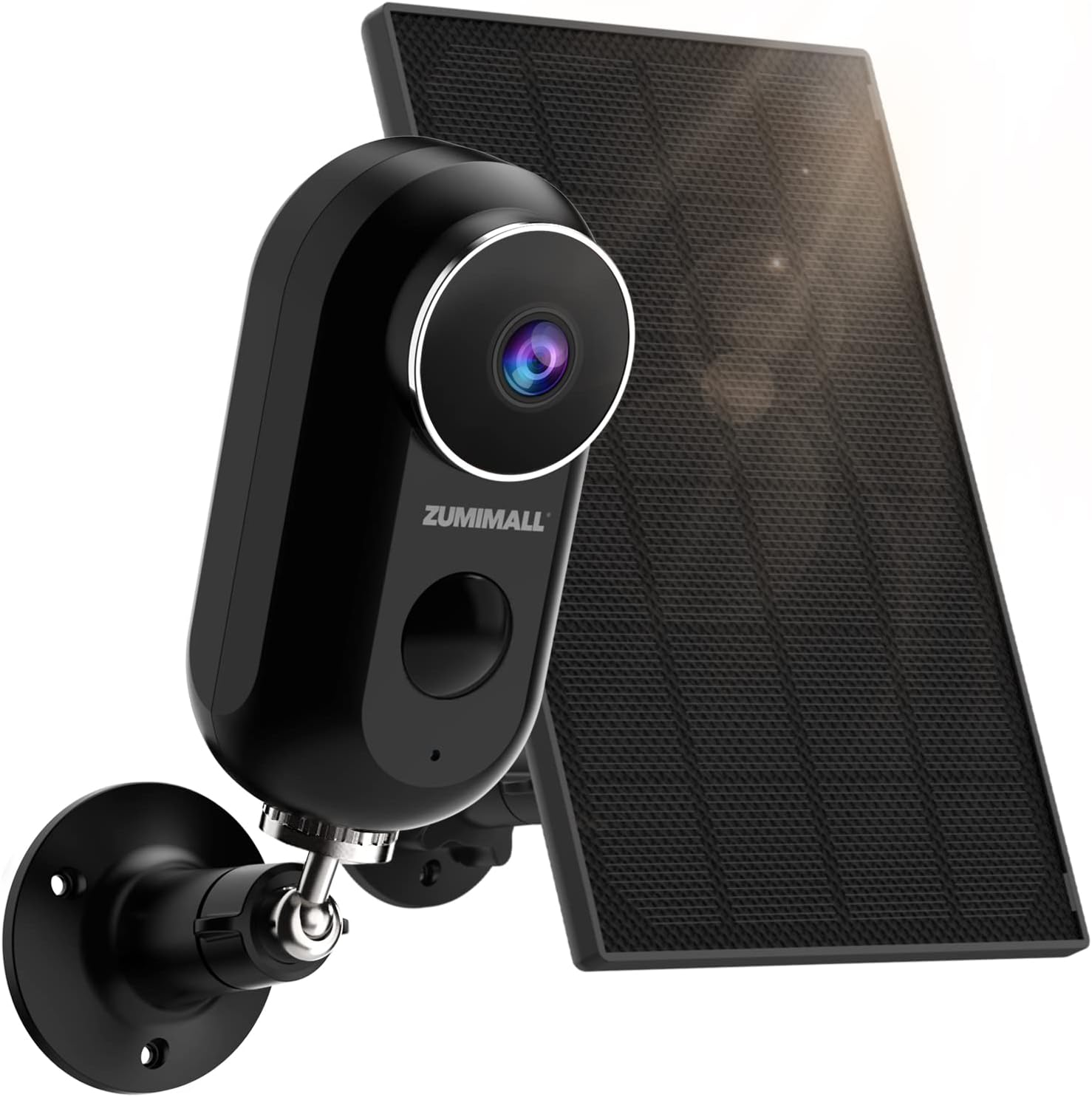 Solar Security Camera, 1080P Night Vision Outdoor Wireless Camera with Motion Detection, 2-Way Audio, Rechargeable Battery, IP65 Waterproof D6284