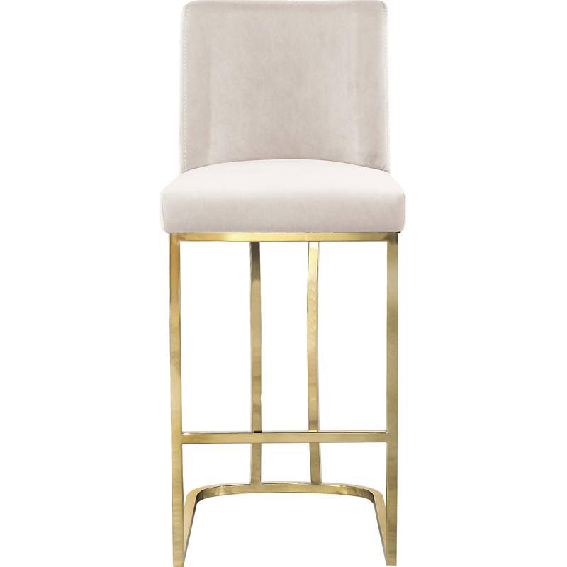 Cream Velvet Stool I44180