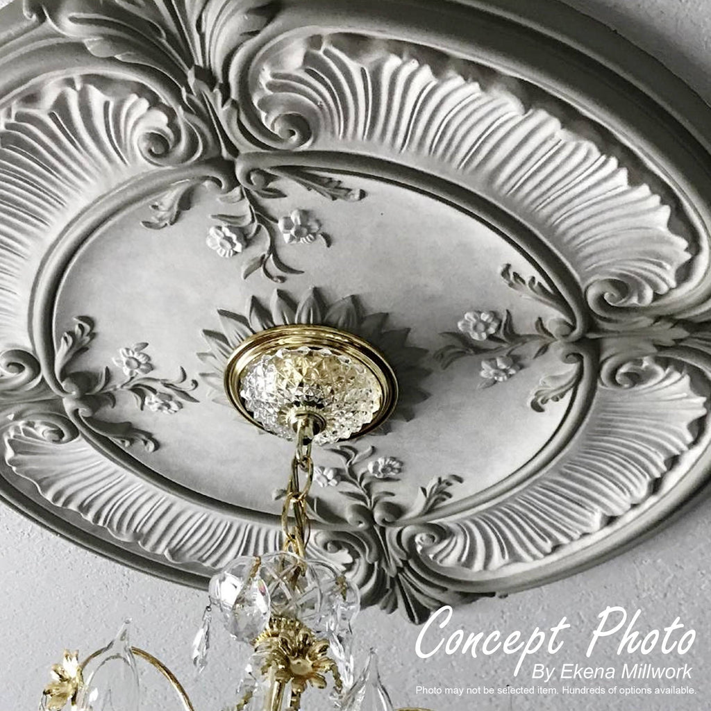 24 1/4x22OD x 3 7/8x22ID x 2x22P Hand-Painted Ceiling Medallion Y981270