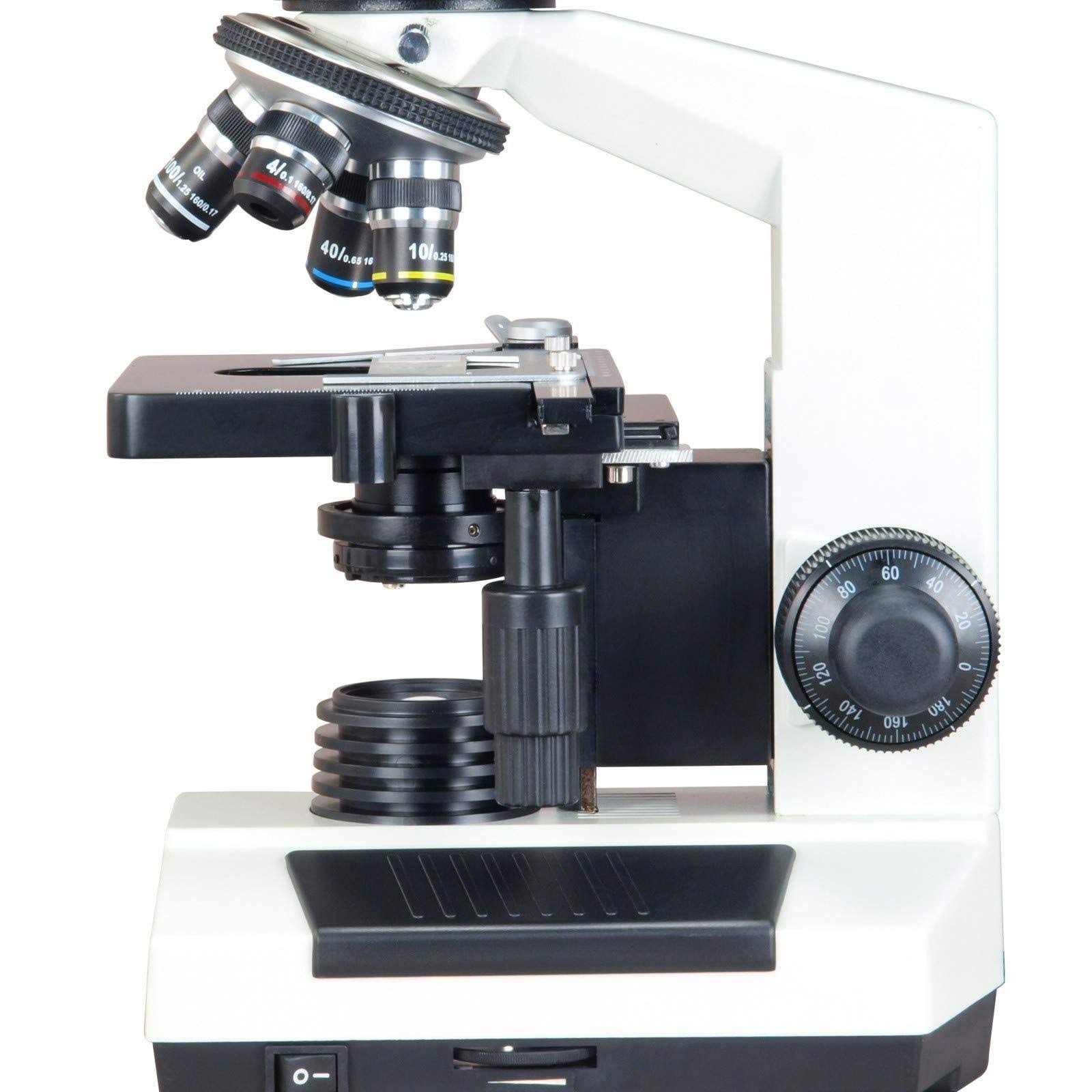 40X-1600X Compound Binocular Microscope with Aluminum Carrying Case R39719