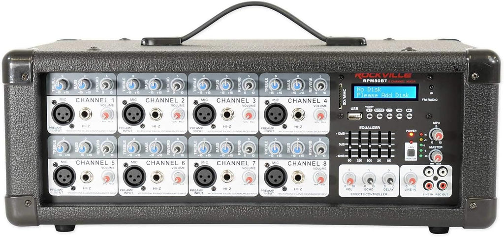 2400w Powered 8 Channel Mixer Amplifier with Bluetooth C589