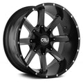 Satin Black/Milled Spokes 20x9 5-127/5-139.7 18mm 87mm Wheels X9424