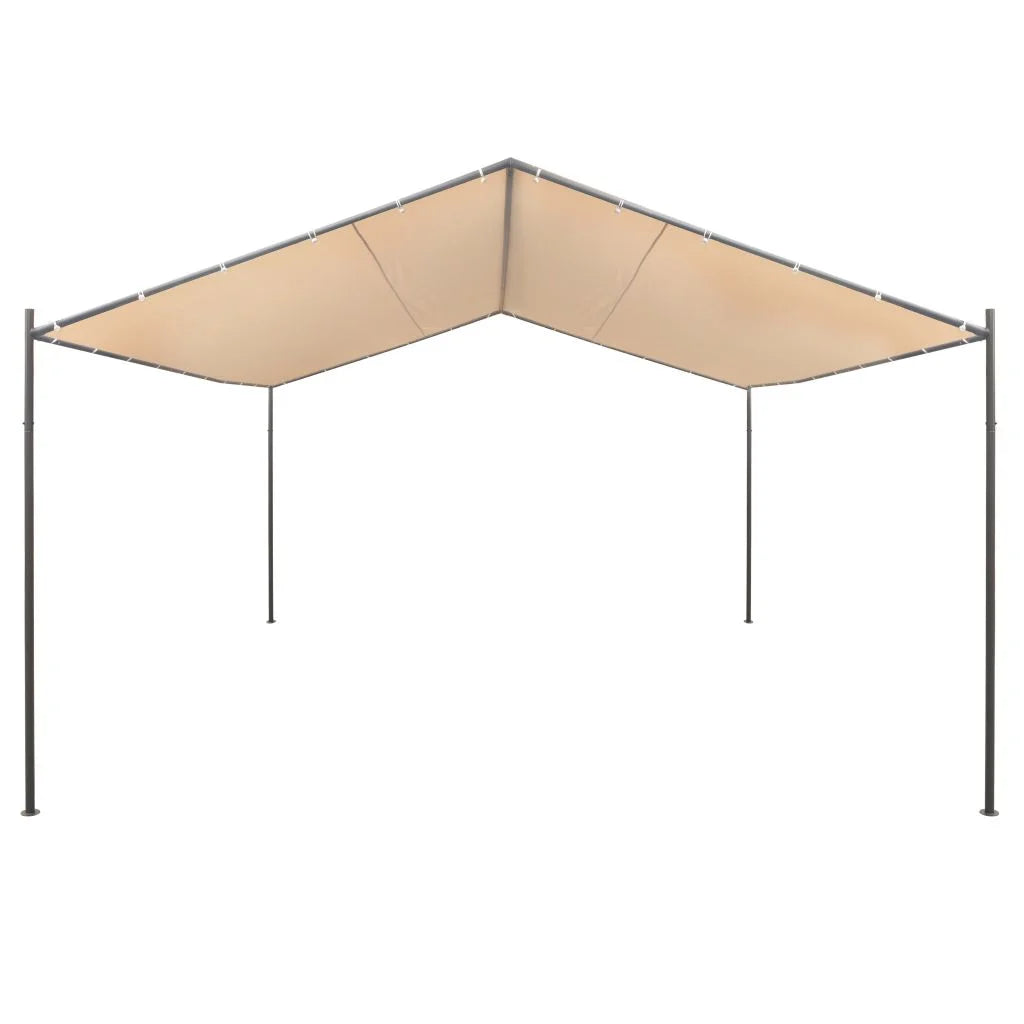 Beige Steel Frame Gazebo Canopy Tent 13ft x 13ft x 8.5ft G755