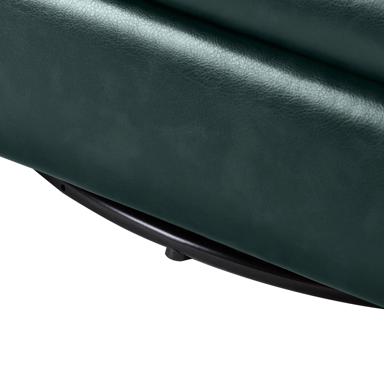 Green Faux Leather Swivel Accent Chair Set of 2 O604