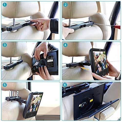 9.5 Car Dual Portable DVD Player with 5 Hours Rechargeable Battery D879112