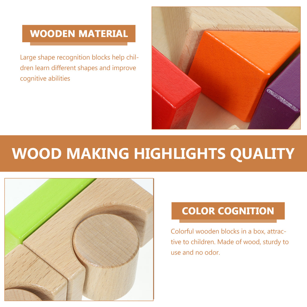 30 Pcs Wooden Building Blocks Stacking Toy Playset J139