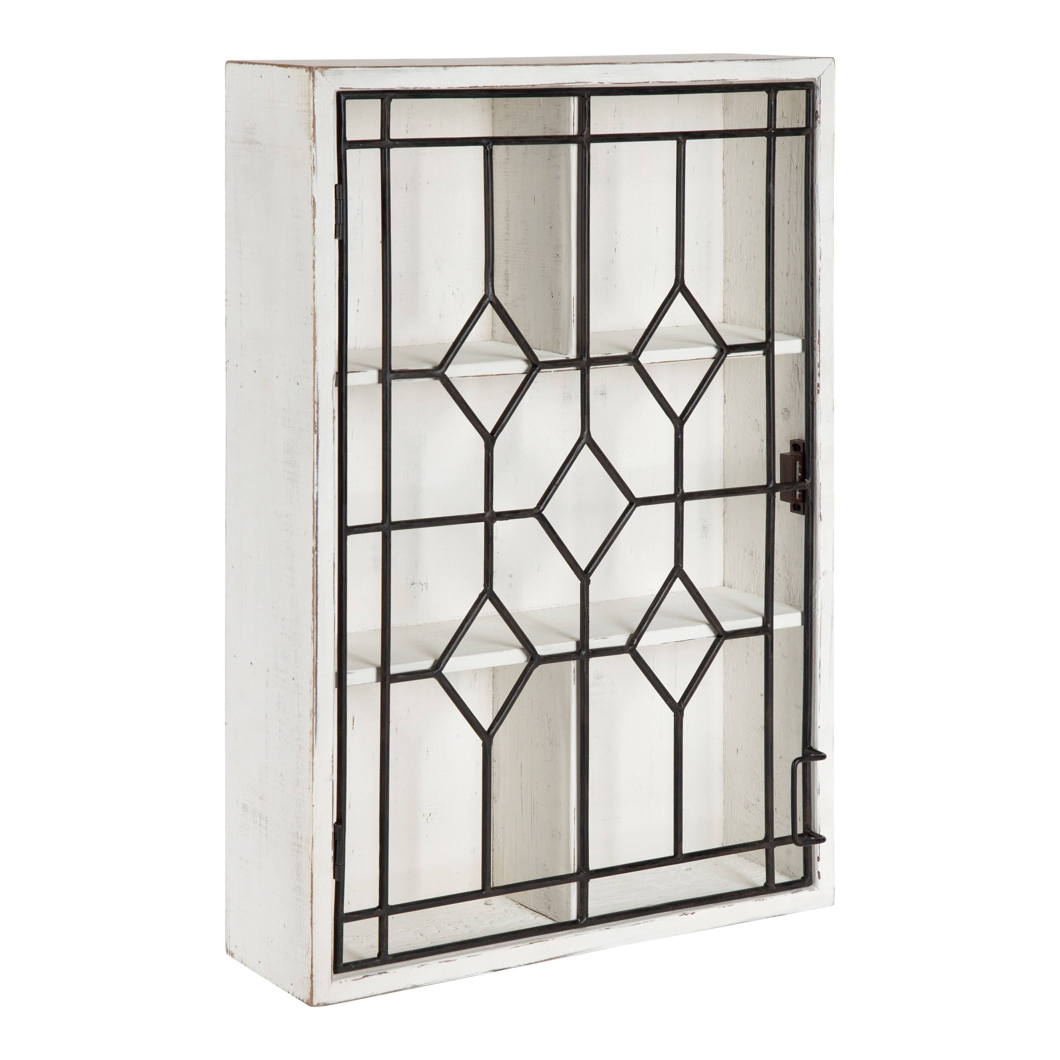 White/Black Decorative Wooden Wall Cabinet N79458