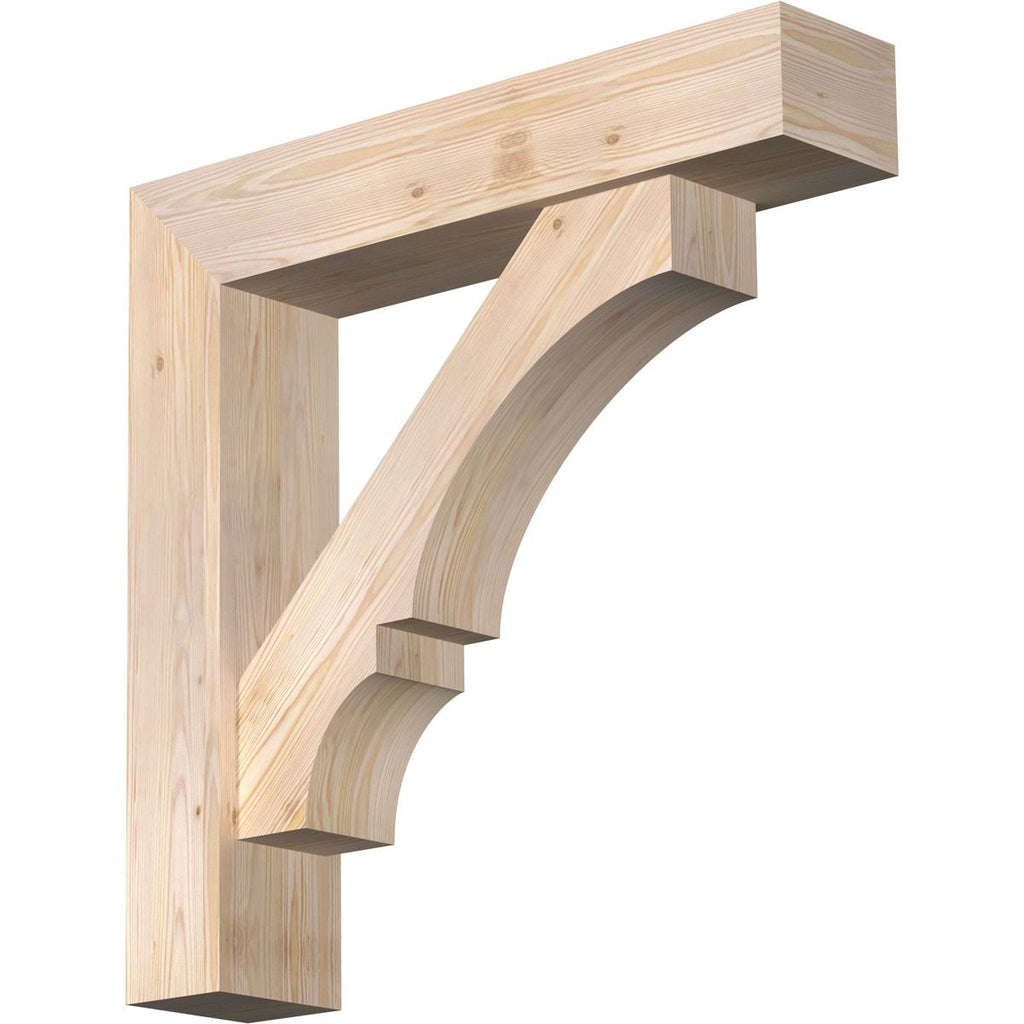 Balboa Block Smooth Bracket with Offset Brace, Douglas Fir K531