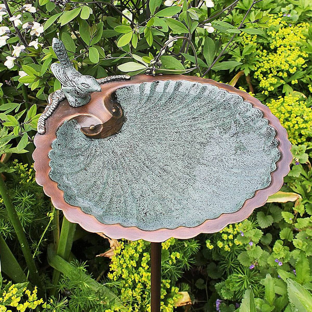 Scallop Shell Birdbath with Stand D11948
