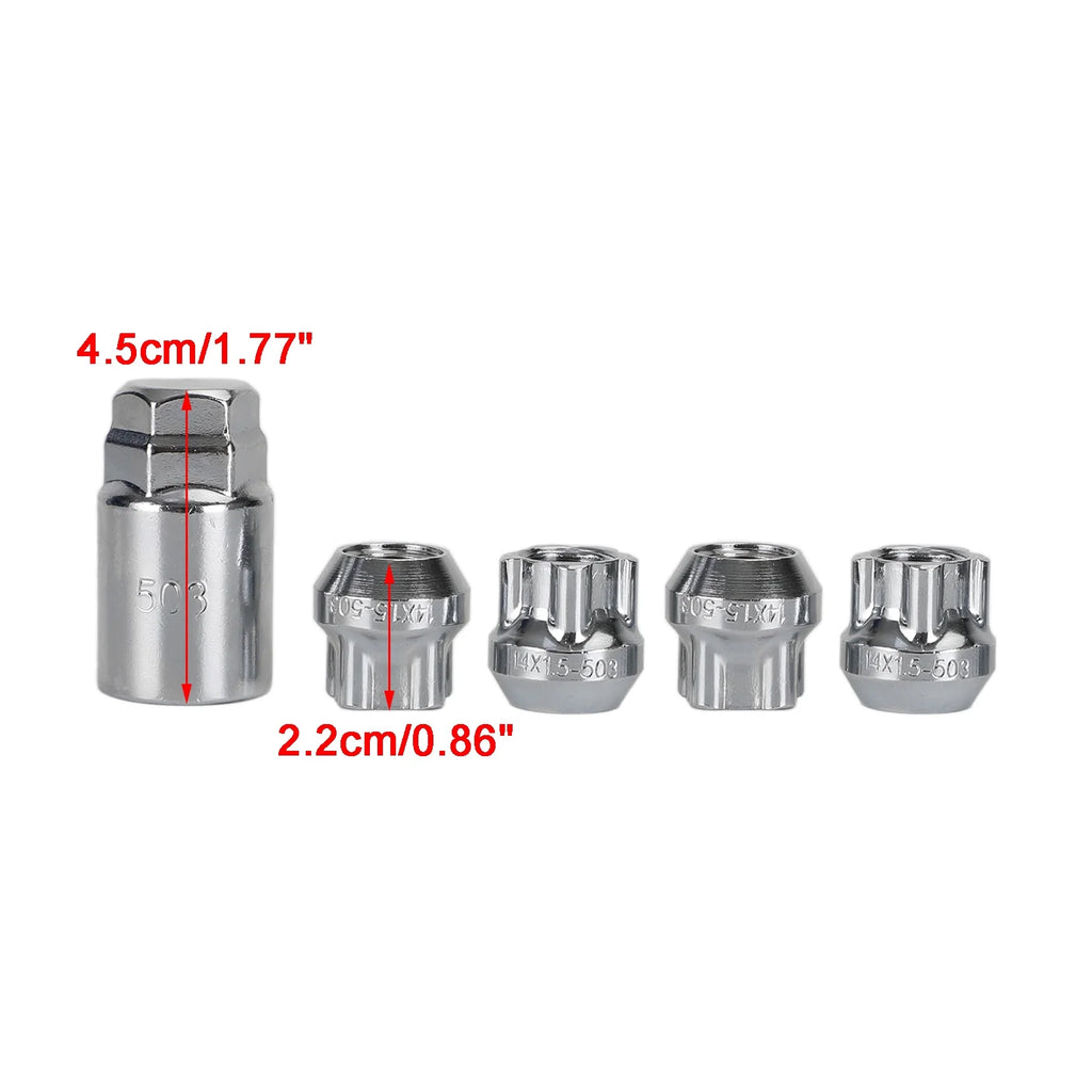 4PCS Chrome Wheel Lock Lug Nut M14x1.5 P9886