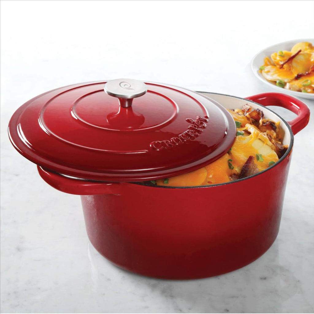Scarlet Red 7-Quart Cast Iron Dutch Oven R290626