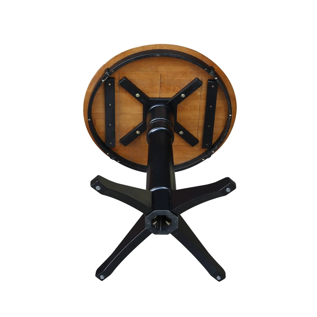 Cherry Round Pedestal Bar Table N59182