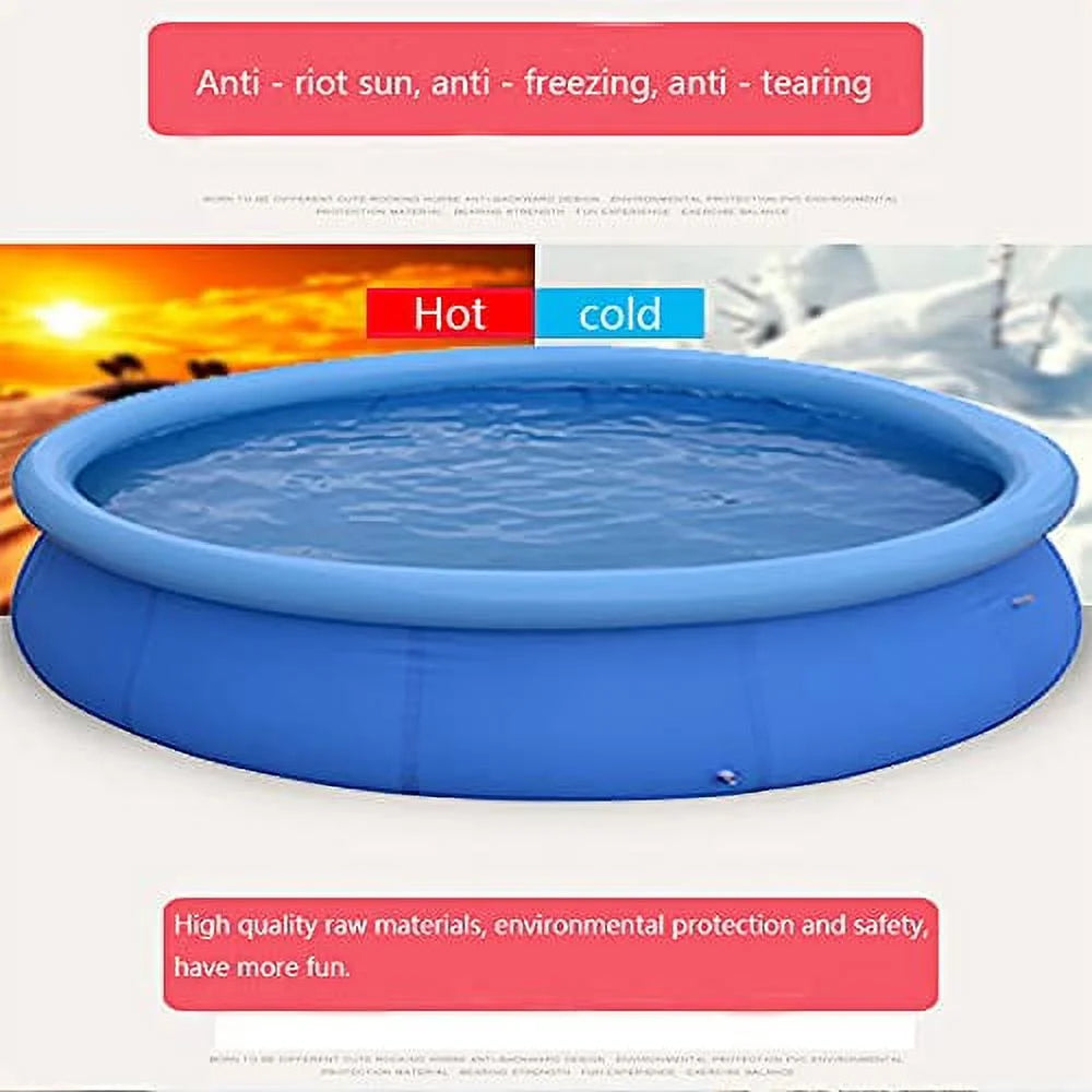 Blue Inflatable Above Ground Round Swimming Pool (12 ft x 36 in) M182649