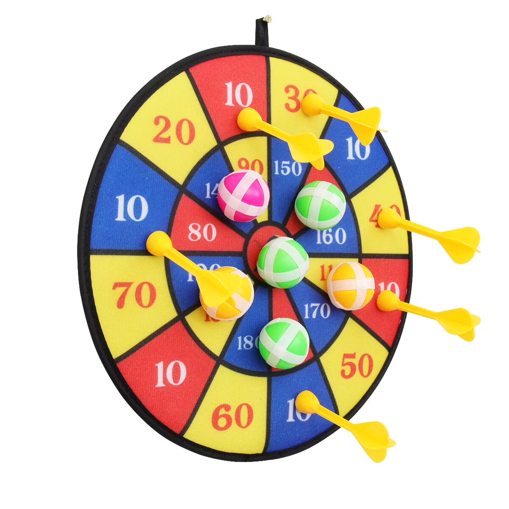 Flocking Dart Board Set with 4pcs Darts M99454