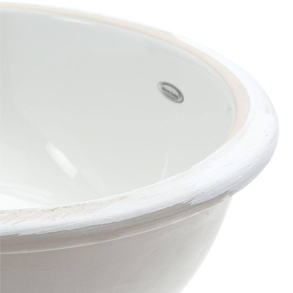 White Undermount Bathroom Sink P852