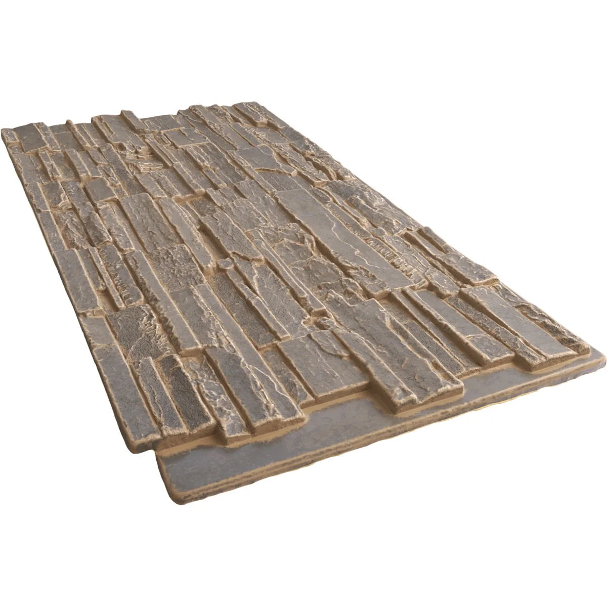 48 5/8"W x 24 3/4"H x 1 1/4"D Faux Stone Siding Panel Y34020