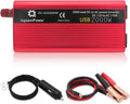 700W Car Power Inverter 12V DC to 110V AC 2 AC Outlets 3.1A USB Charging Port Pack of 2 A60151