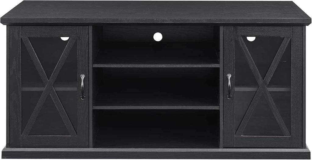 Black TV Stand with Storage Adjustable Shelves C223038