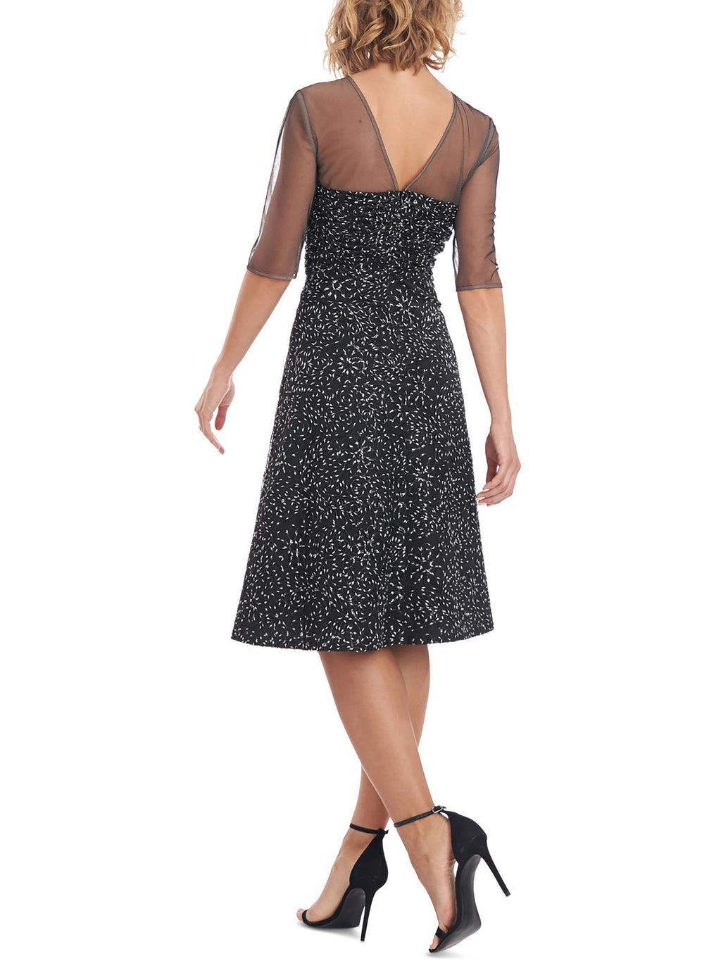 Mesh Sequined Cocktail Dress O26570