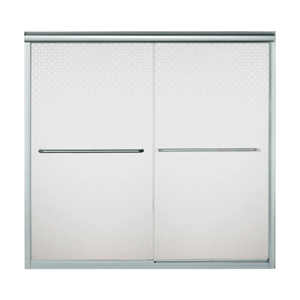 Silver Frameless Bathtub Door T96458