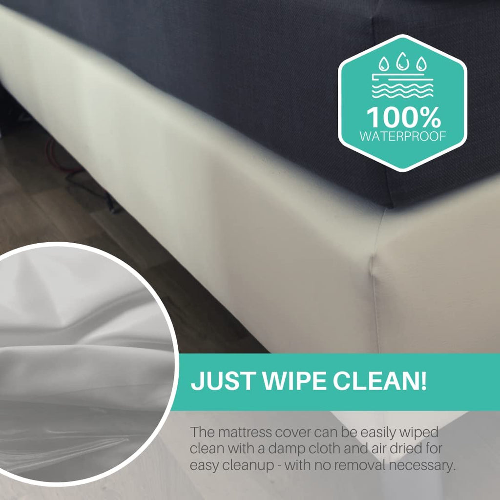 King Size Zippered Vinyl Bed Bug Proof Mattress Protector B534060