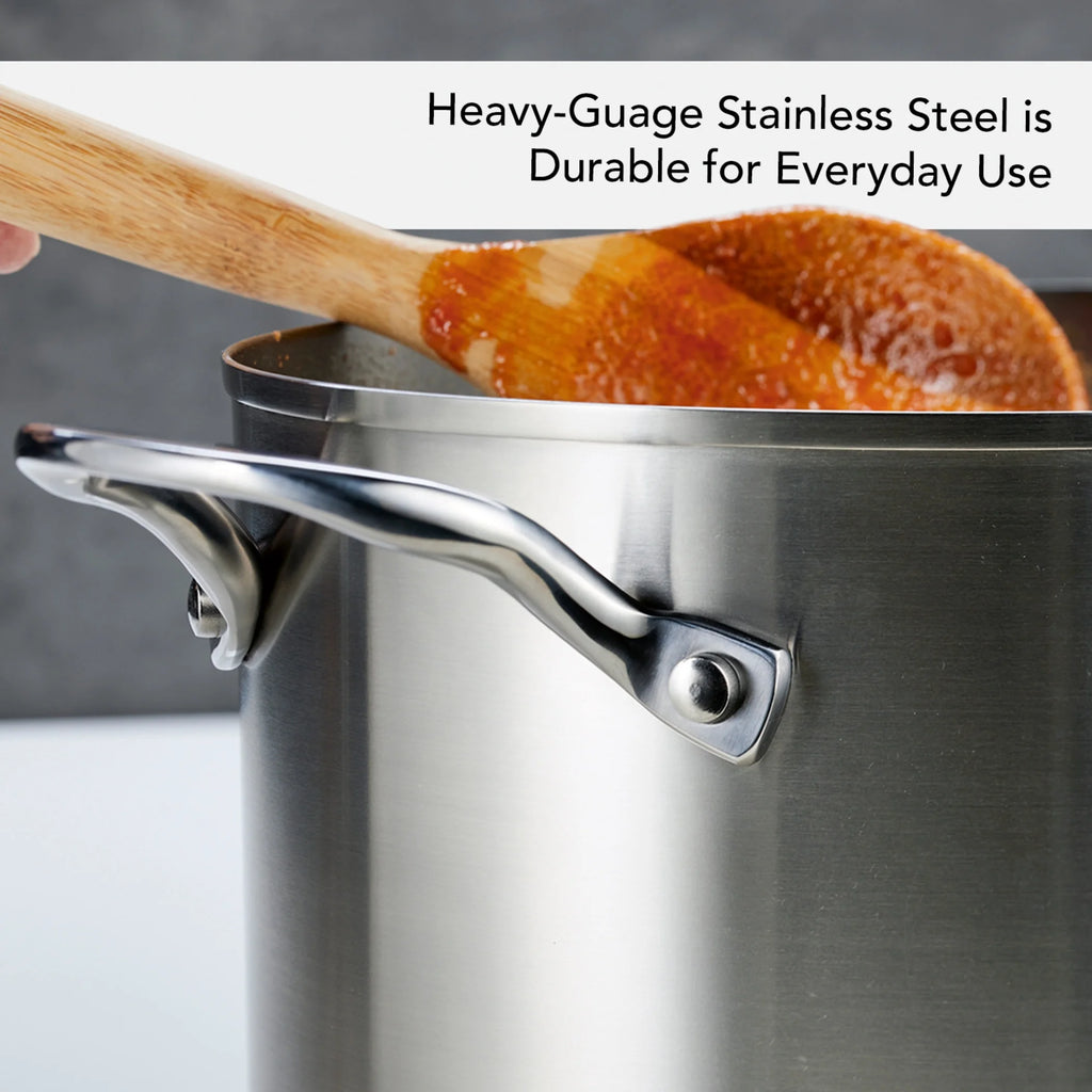 3-Ply Stainless Steel Induction Stockpot with Lid, 8 Quart L209893