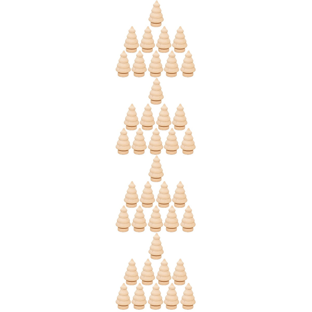 40 Pcs Natural Bamboo DIY Wooden Peg Dolls X4691