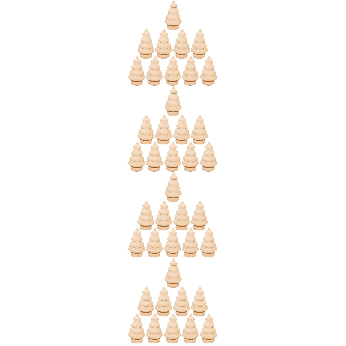 40 Pcs Natural Bamboo DIY Wooden Peg Dolls X4691