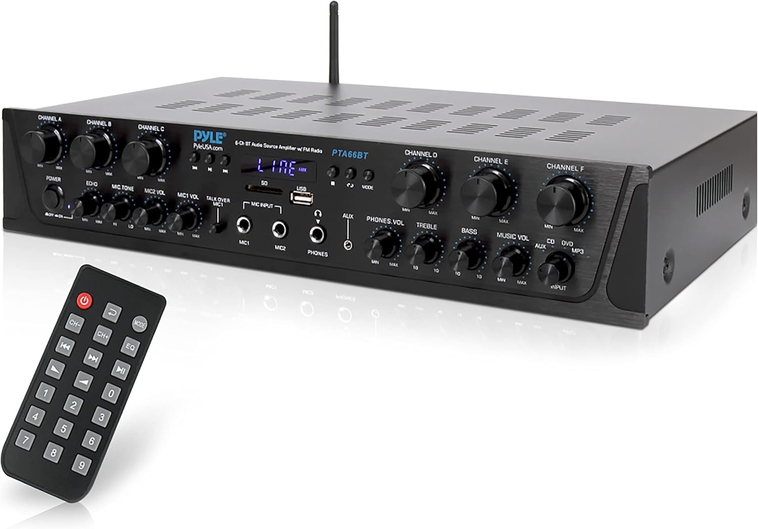 6 Channel 600 Watt Bluetooth Stereo Receiver Amplifier P927