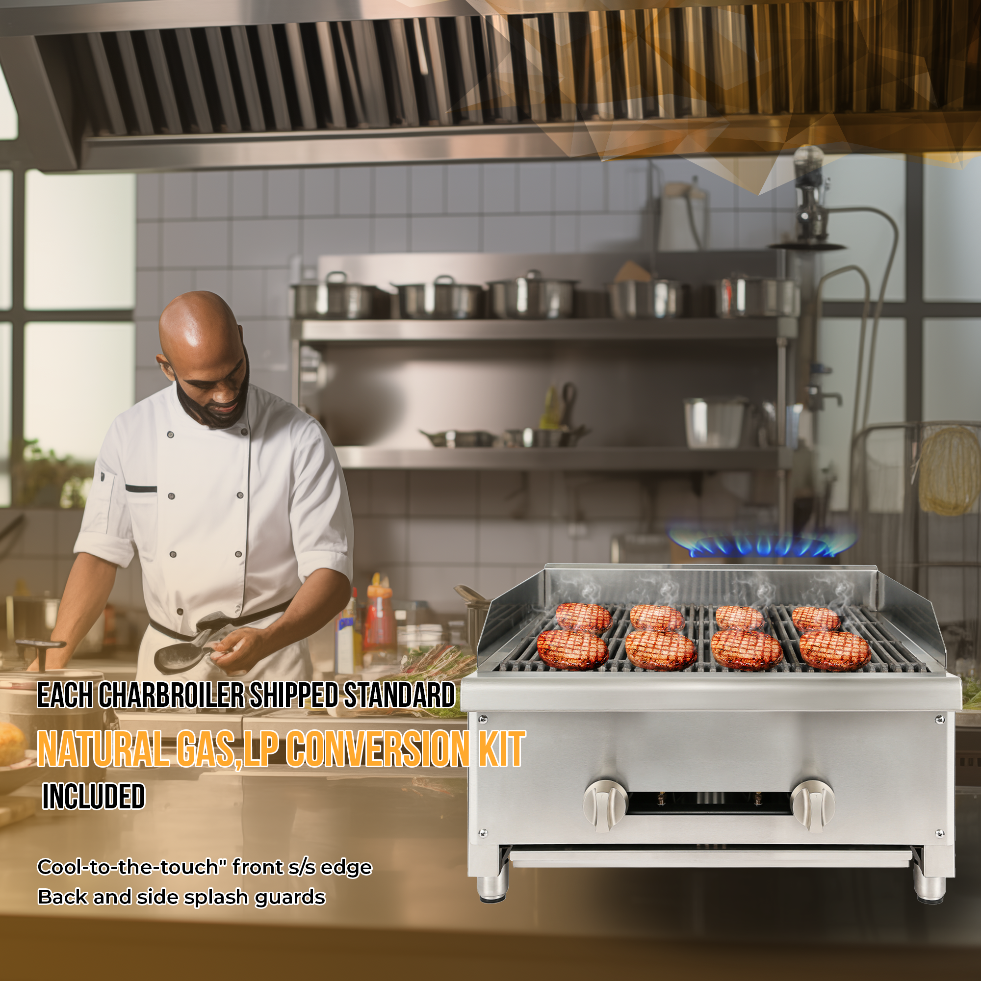 24" Charbroiler with Lava Rock E873