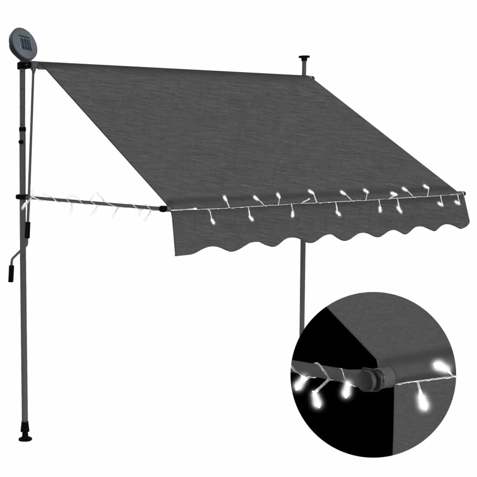 Door Manual Patio Door With Handle Crank Canopy Shelter D4077