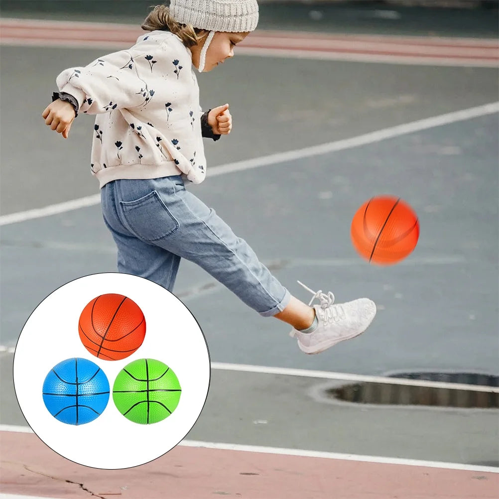 Mini Rubber Rainbow Bouncing Basketball Toy H4077