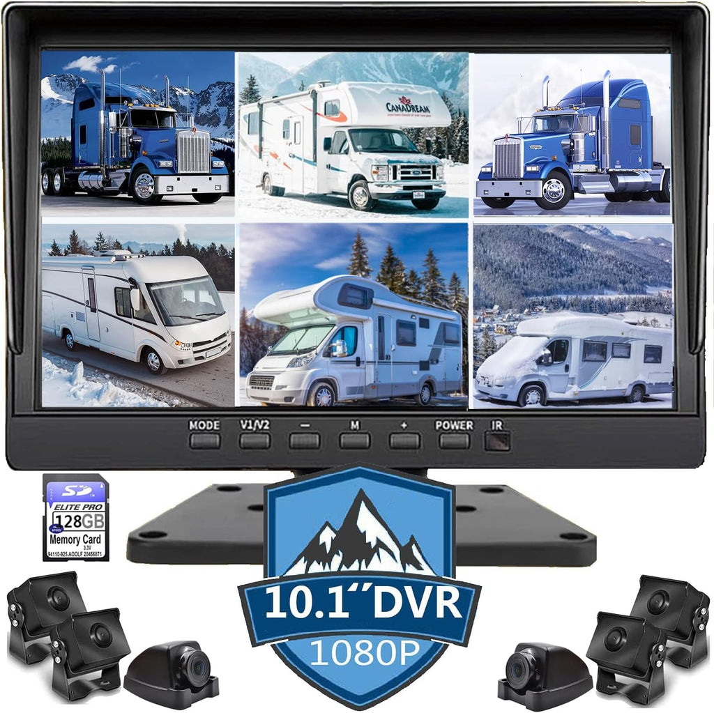 10.1 inch 1080P Backup Camera Monitor with 128GB DVR Z7300
