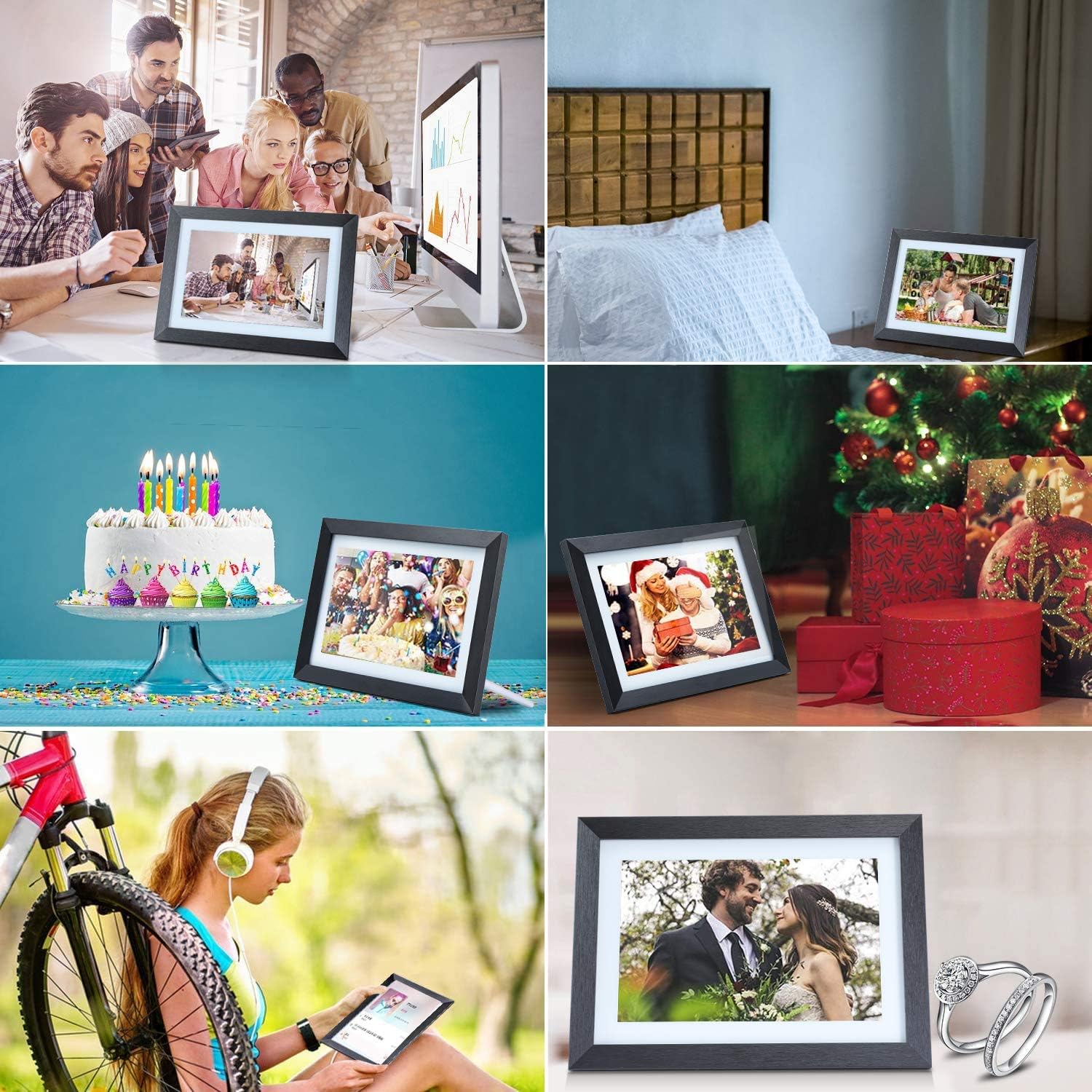 10.1" IPS Touch Screen WiFi Digital Picture Frame B763