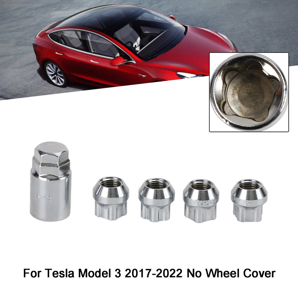 4PCS Chrome Wheel Lock Lug Nut M14x1.5 P9886