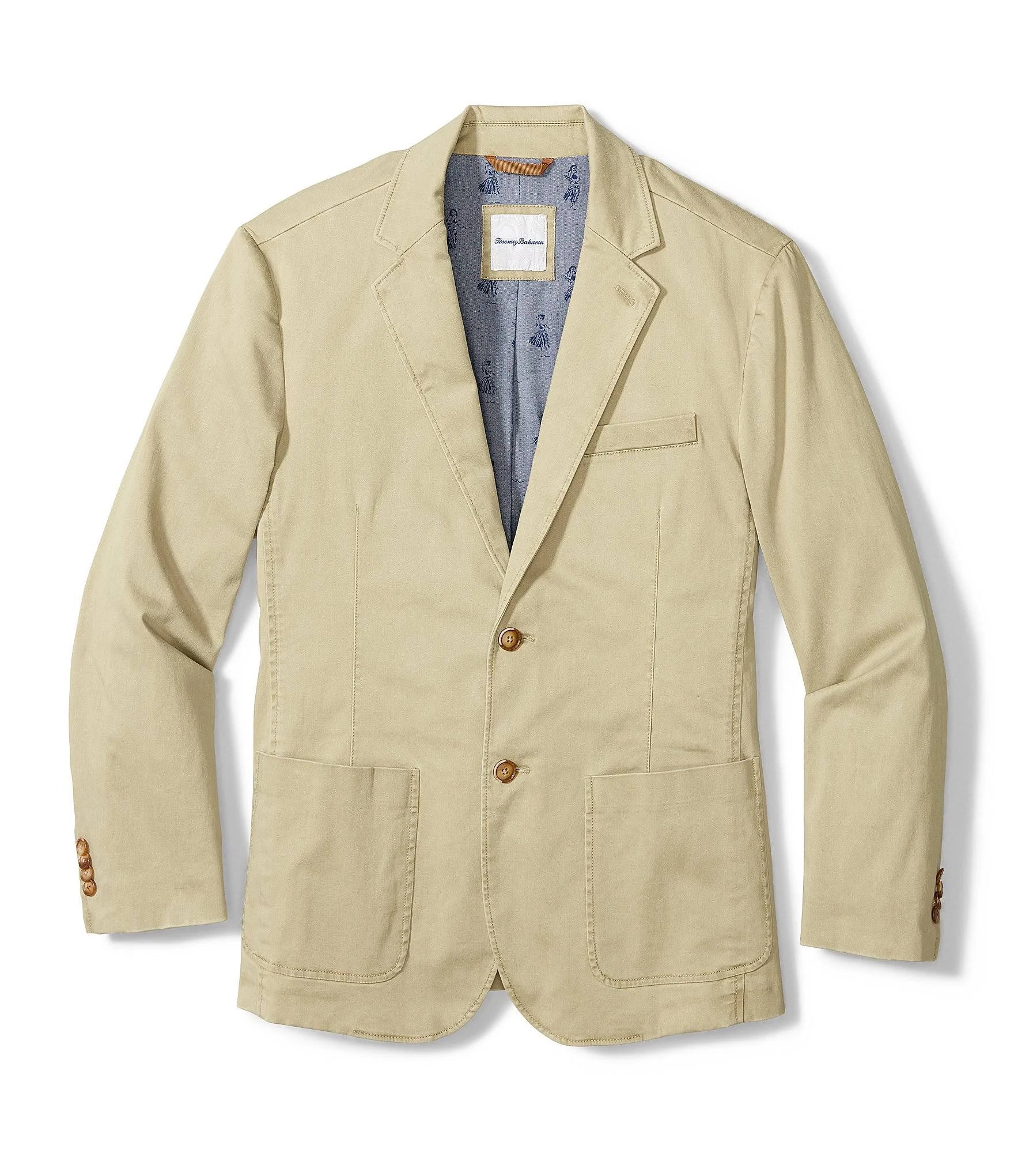 Khaki Stretch Sateen Blazer D368922