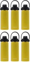 6-Pack Lemon Yellow 21 Ounce Stainless Steel Double Wall Insulated Sports Water Bottle Y76428