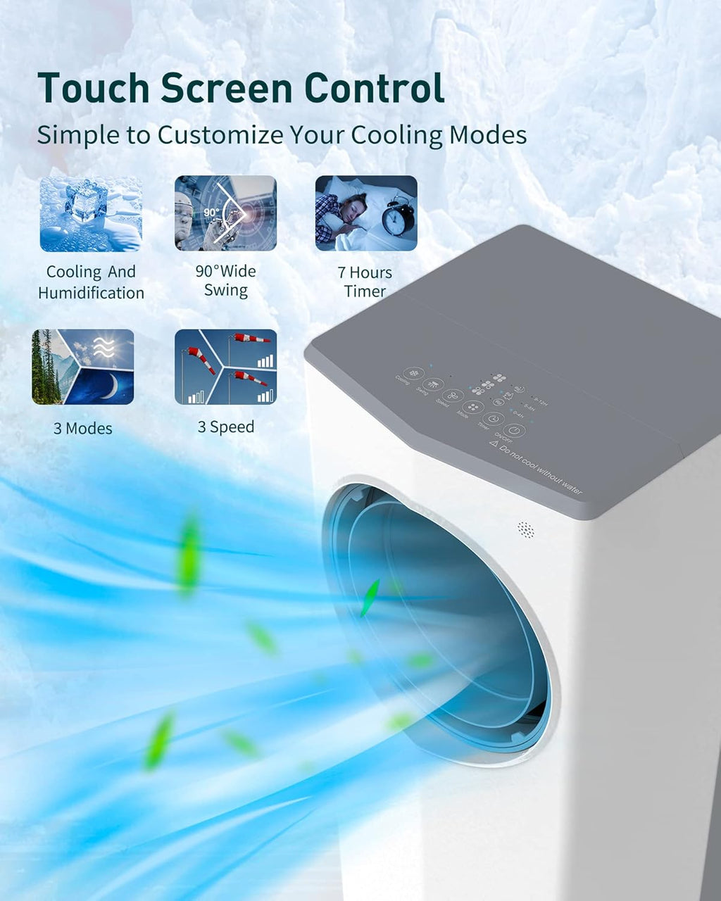 3-in-1 Portable Evaporative Air Cooler Fan with Remote Control E4988