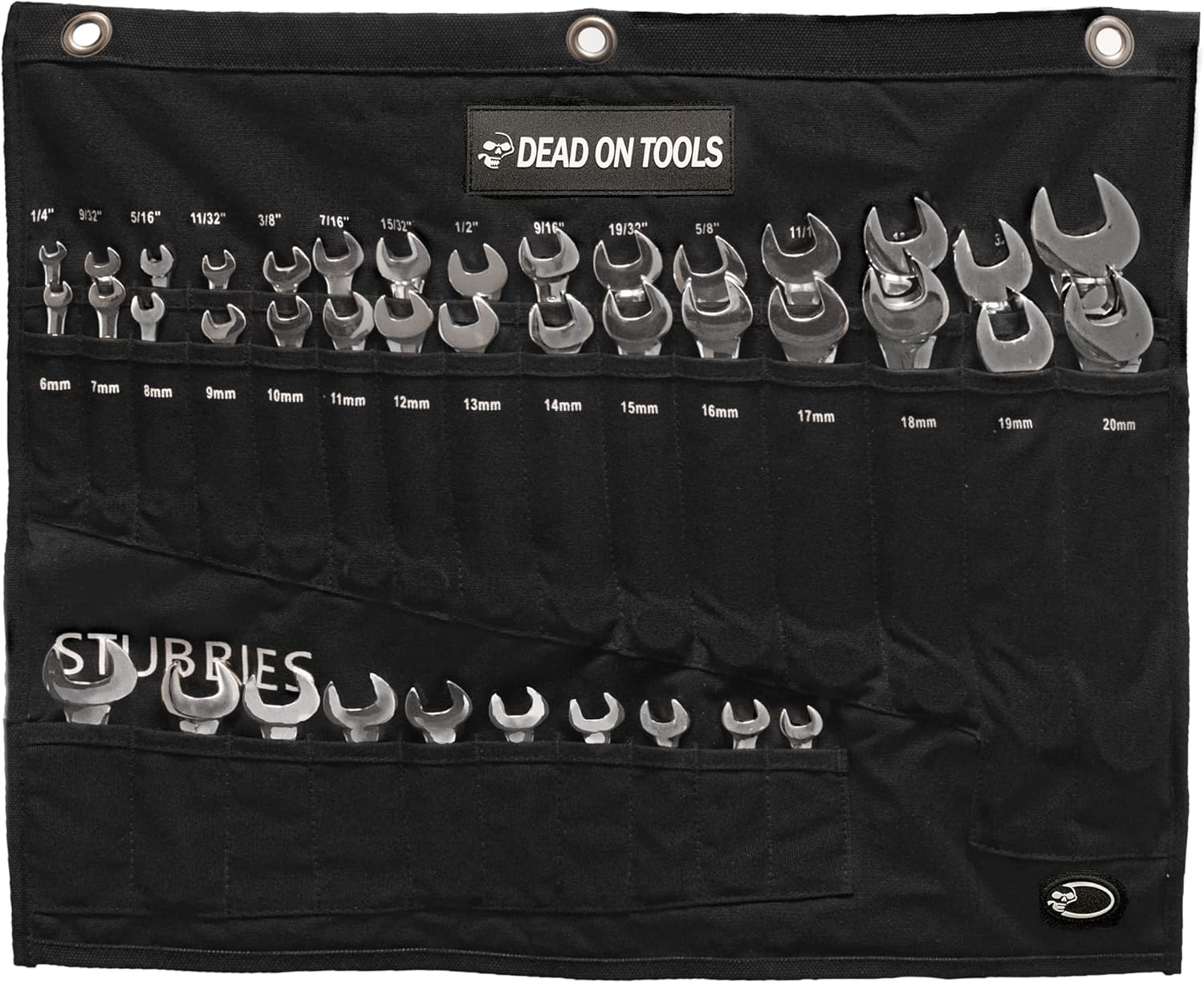 24 oz. Canvas Wrench Roll, Black, Pack of 2 F5791