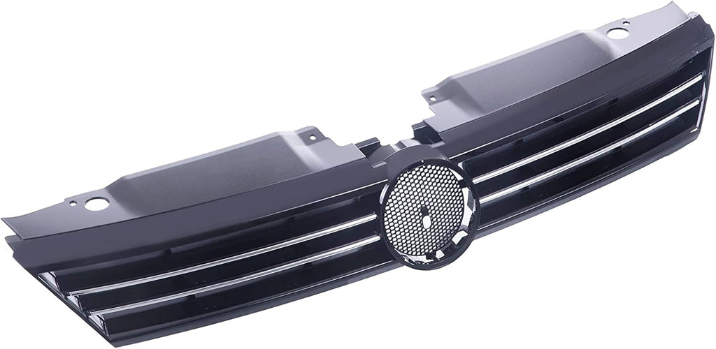 Front Grille Grill Assembly With Chrome Shell Molding With Black Insert Pack of 2 V21766