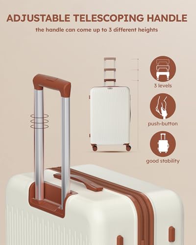 3 Piece Hardshell Expandable Luggage Set with TSA Lock J761025