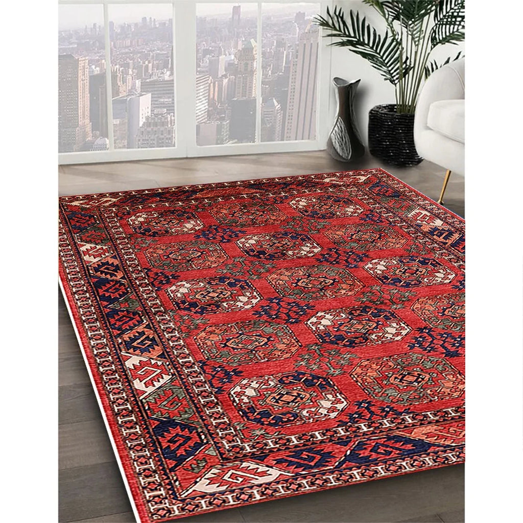 Red Rectangle Area Rug, 2' x 3' O702