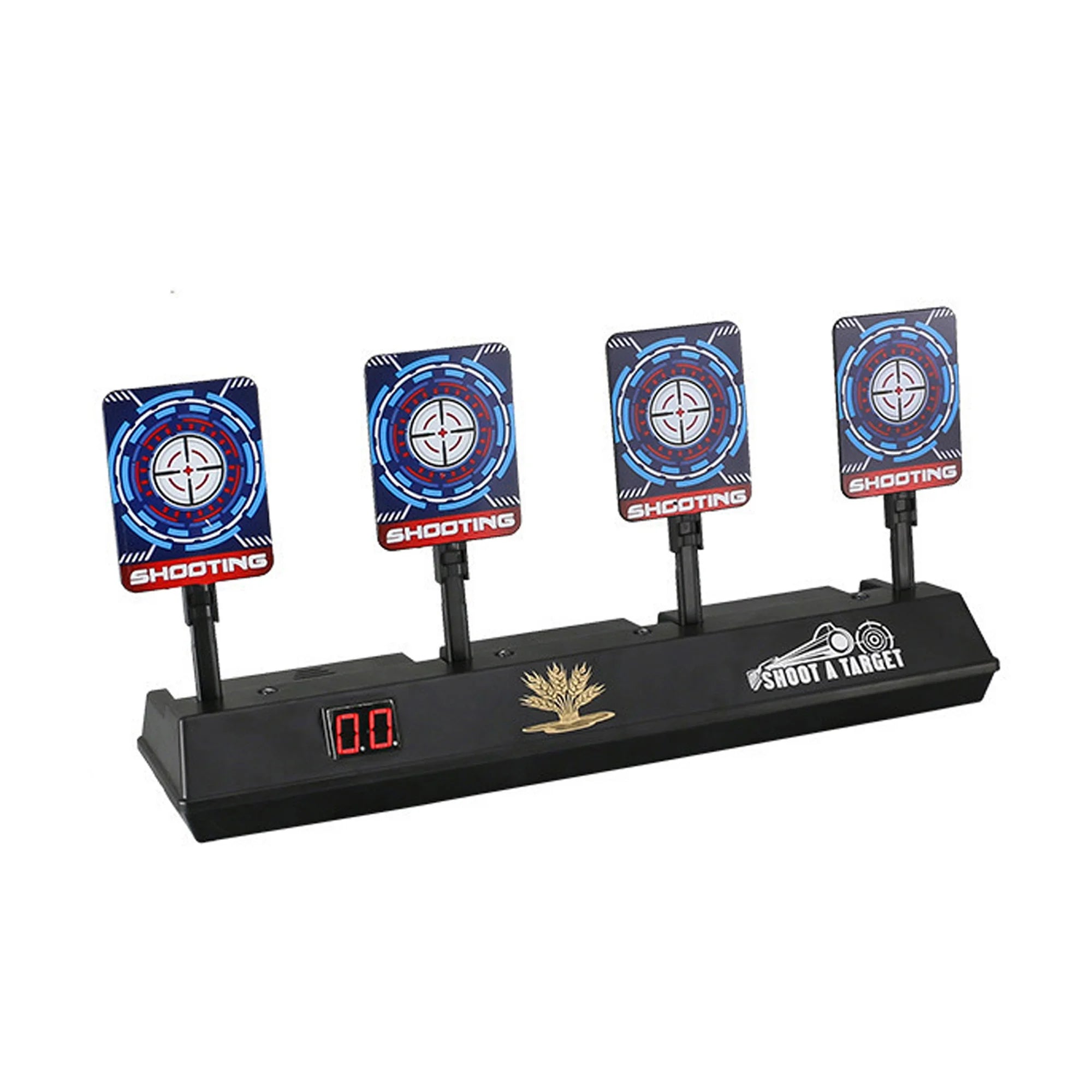 4 Targets LED Light Auto Reset Digital Shooting Targets E177115