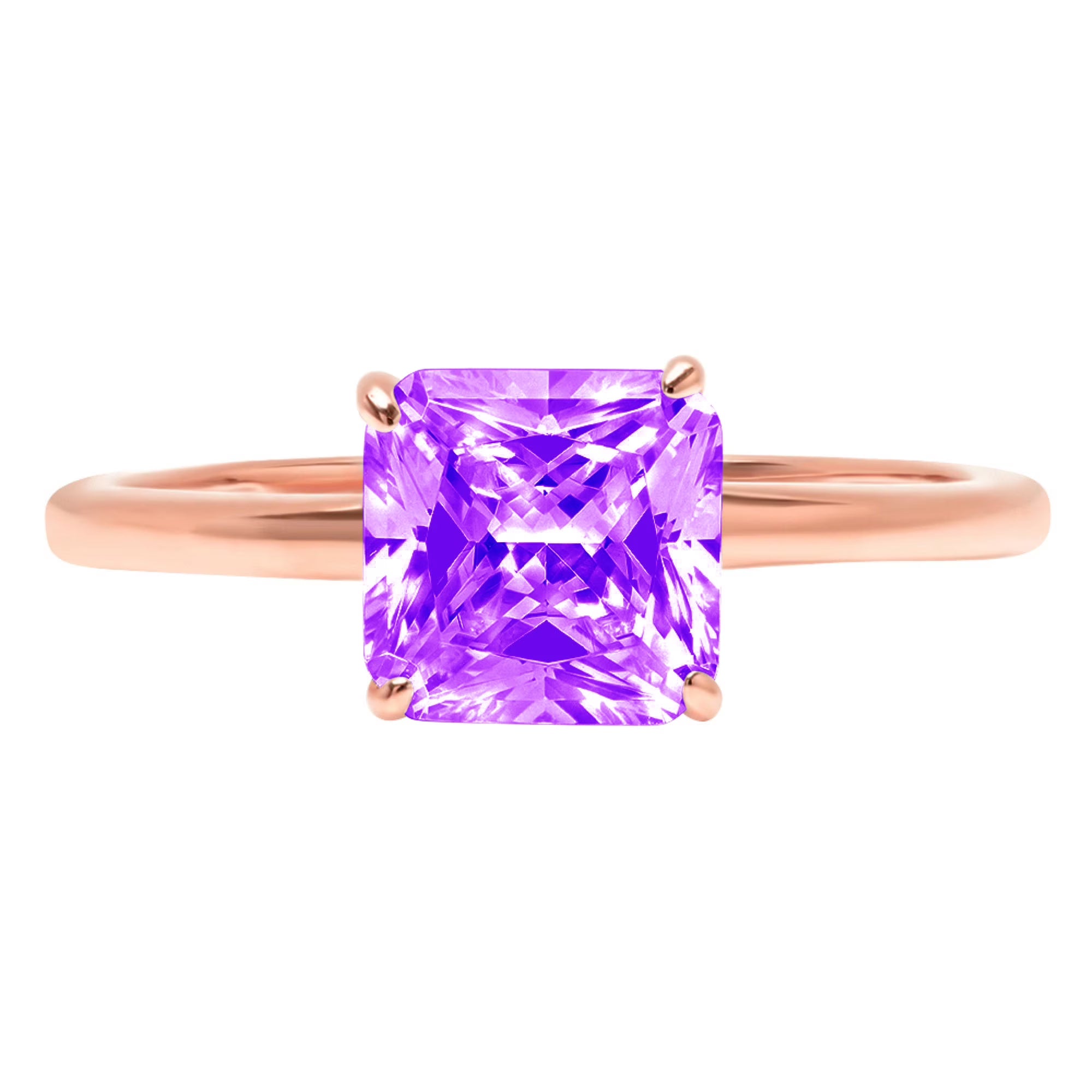 18K Rose Gold Solitaire Ring F68922